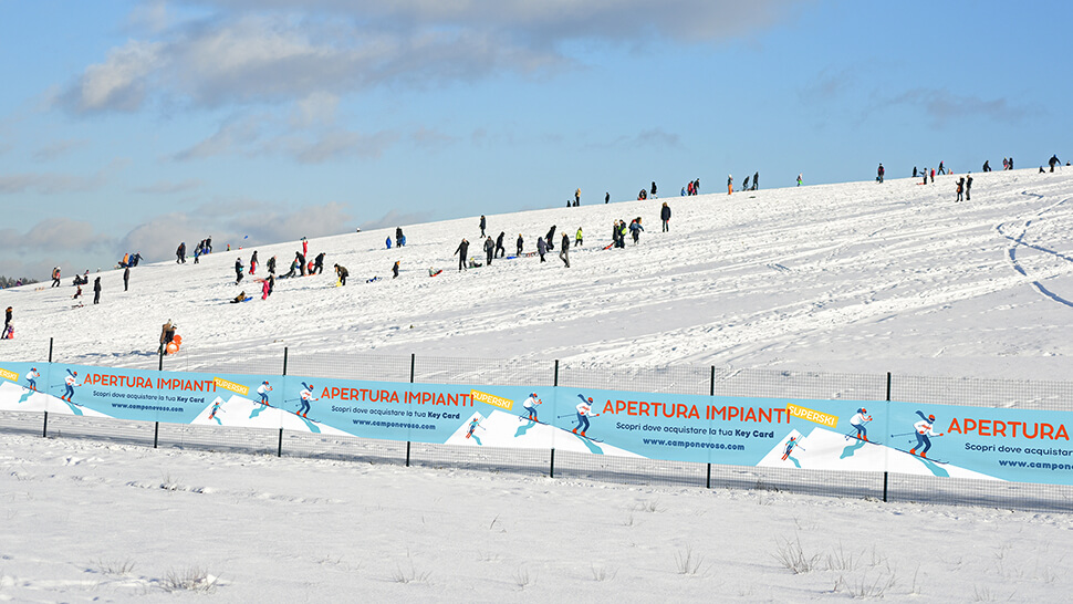 Striscioni per l’inverno: le gare di sci