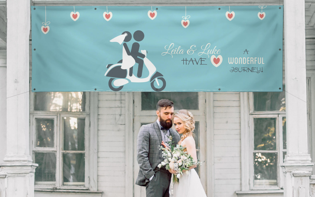 Striscioni per matrimonio: materiali, idee, personalizzazioni