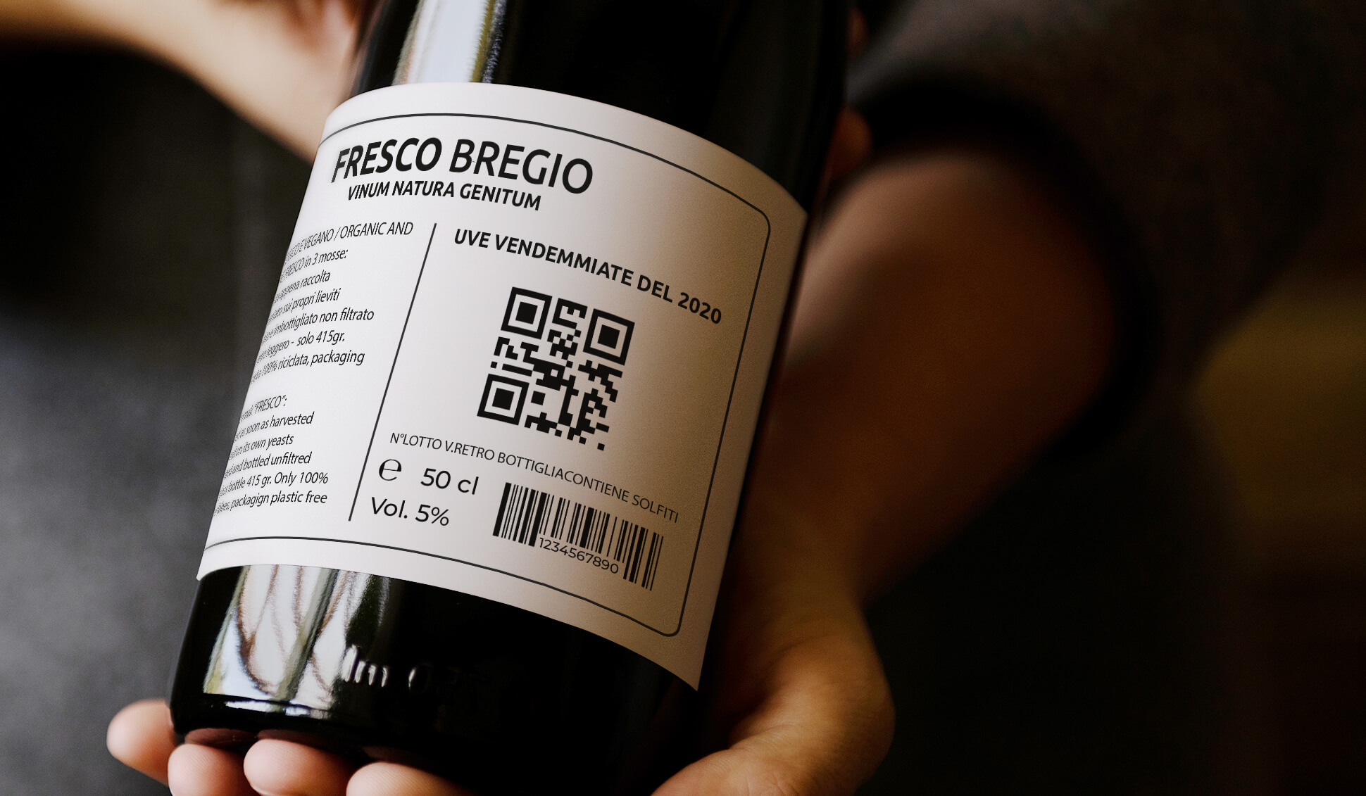 Etichettatura ambientale vino qr code