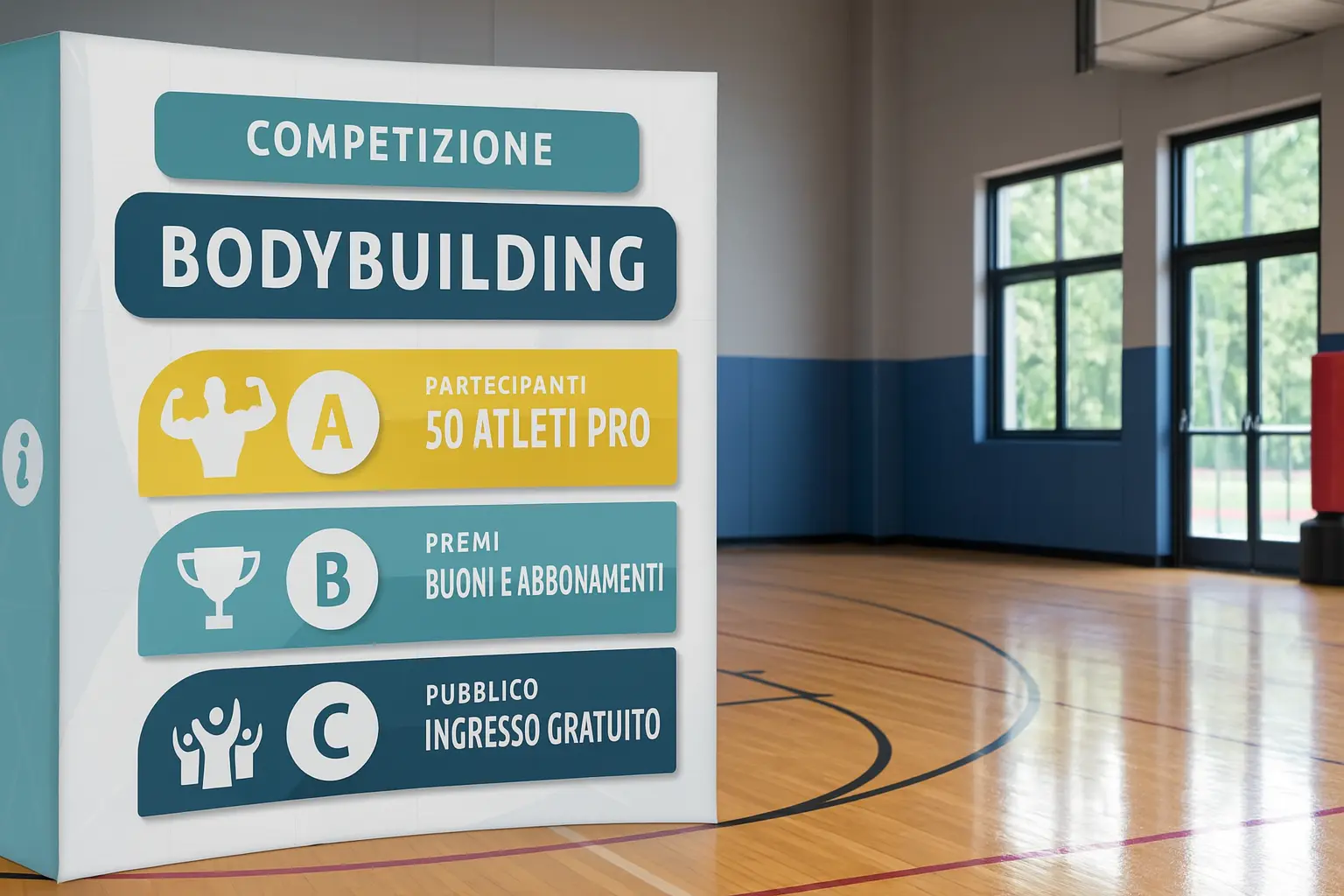 Pareti espositive per corner sportivi