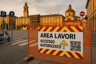 Striscioni fluo per cantieri